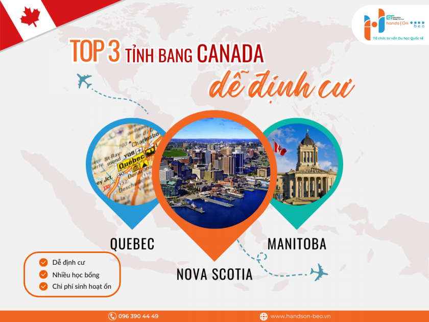 Top 3 tỉnh bang Canada dễ định cư