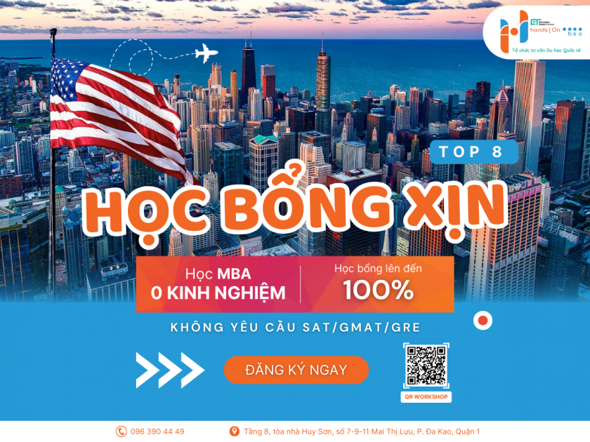 Học bổng 100% Đại học Mỹ