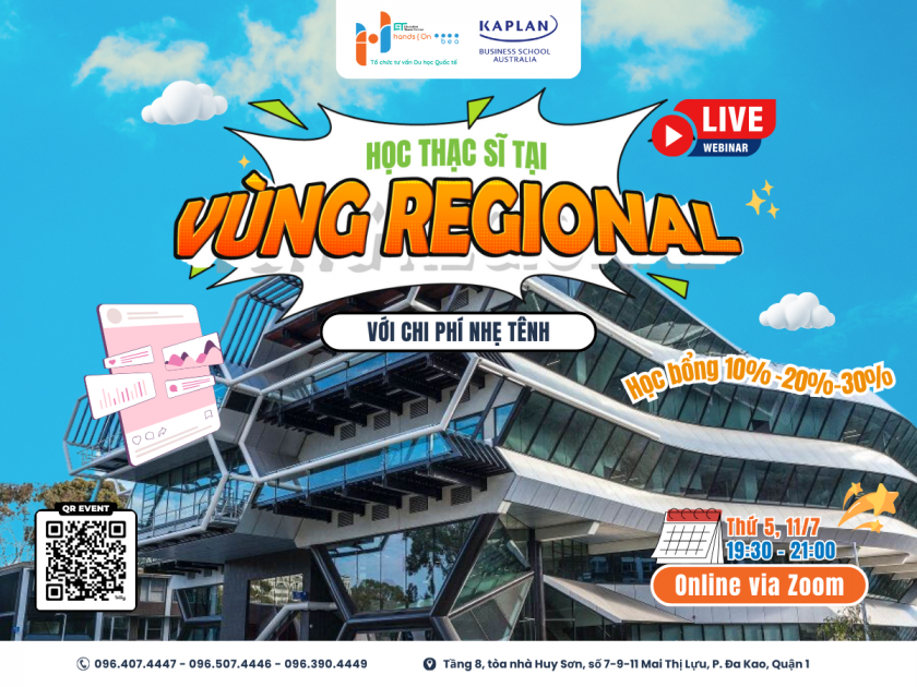 Kaplan Business School Australia webinar: Du học Thạc sĩ Úc với học phí nhẹ tênh | Hands On - BEO